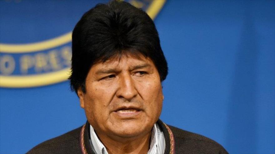 El presidente depuesto de Bolivia, Evo Morales, da un discurso en la ciudad El Alto, Bolivia, 10 de noviembre. (Foto: Xinhua News Agency)