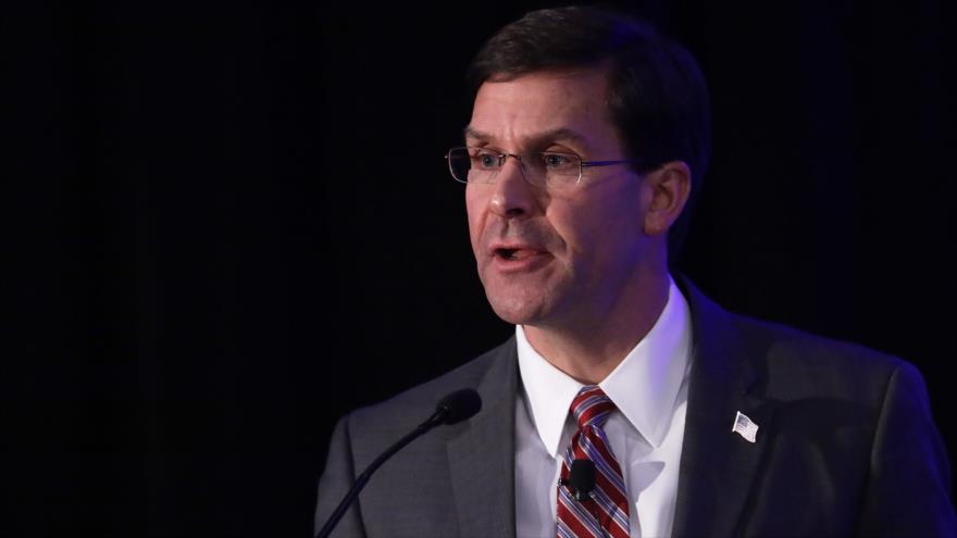 El secretario de Defensa de EE.UU., Mark Esper, en una conferencia en Washington, 5 de noviembre de 2019. (Foto: AFP)