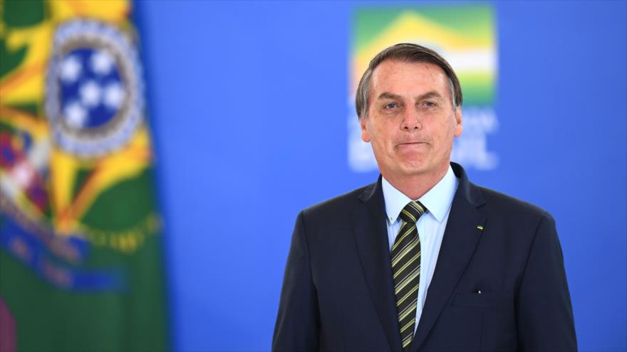 El presidente de Brasil, Jair Bolsonaro, en la ceremonia de promoción de generales de las Fuerzas Armadas, Brasil, 9 de diciembre de 2019. (Foto: AFP)