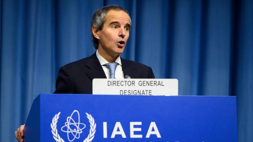 El nuevo director general de la AIEA, Rafael Mariano Grossi, en una rueda de prensa en Viena, 2 de diciembre de 2019. (Foto: AFP)