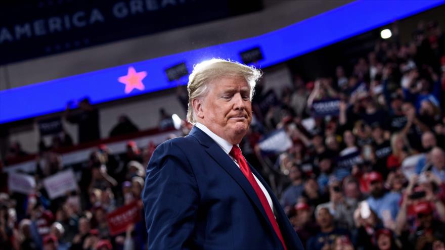 El presidente de EE.UU., Donald Trump, llega para un mitin en Hershey, en el estado de Pensilvania, 10 de diciembre de 2019. (Foto: AFP)