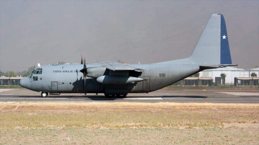 Un Hercules C-130 de la Fuerza Área de Chile en Santiago, la capital, 21 de marzo de 2019. (Foto: Getty Images)
