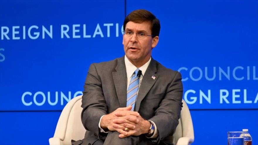 El secretario de Defensa de EE.UU., Mark Esper, asiste a un acto del Consejo de Relaciones Exteriores en Nueva York, 13 de diciembre de 2019.
