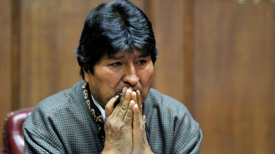 Presidente depuesto de Bolivia Evo Morales en un discurso en el Club de Periodistas Mexicanos, en Ciudad de México, 27 de noviembre de 2019. (Foto: AFP)