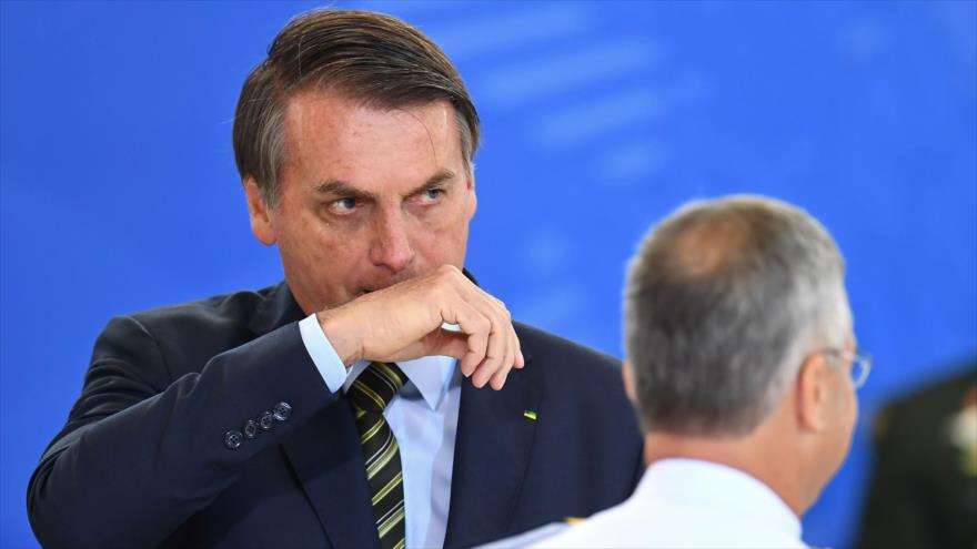 El presidente de Brasil, Jair Bolsonaro, durante un acto en el Palacio de Planalto, en Brasilia (capital), 9 de diciembre de 2019. (Foto: AFP)