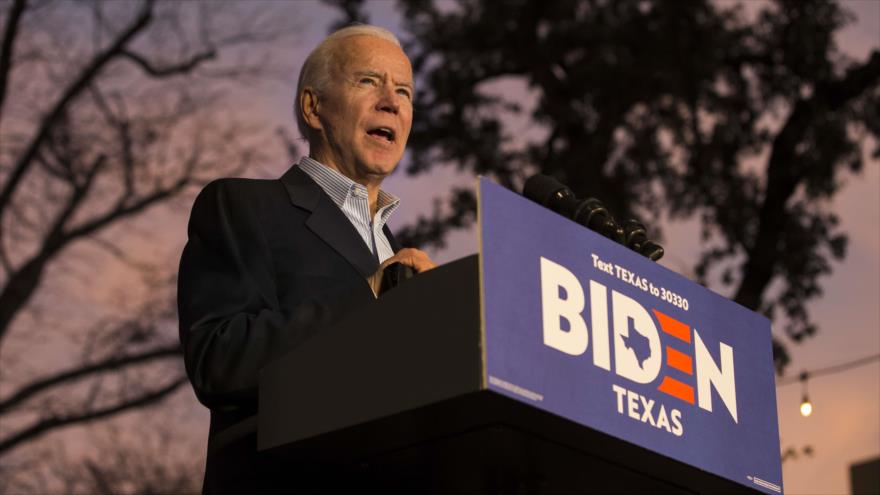 El candidato presidencial demócrata y exvicepresidente de EE.UU. Joe Biden, en estado de Texas (sur), EE.UU., 13 de diciembre de 2019. (Foto: AFP) 