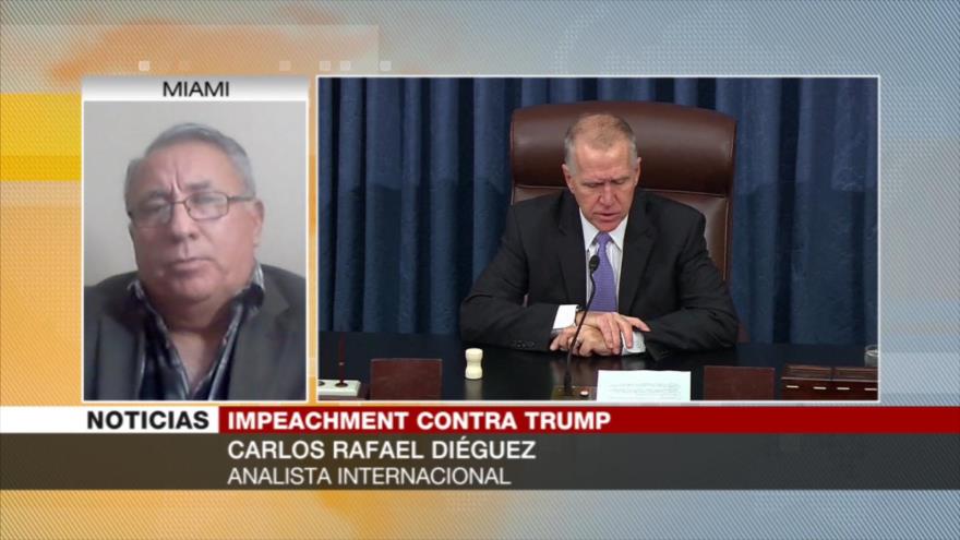 Diéguez: Vergüenza de impeachament marca a Trump toda la vida 