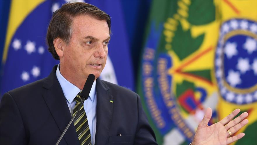 El presidente de Brasil, Jair Bolsonaro, en la ceremonia de promoción de generales de las Fuerzas Armadas, Brasil, 9 de diciembre de 2019. (Foto: AFP)