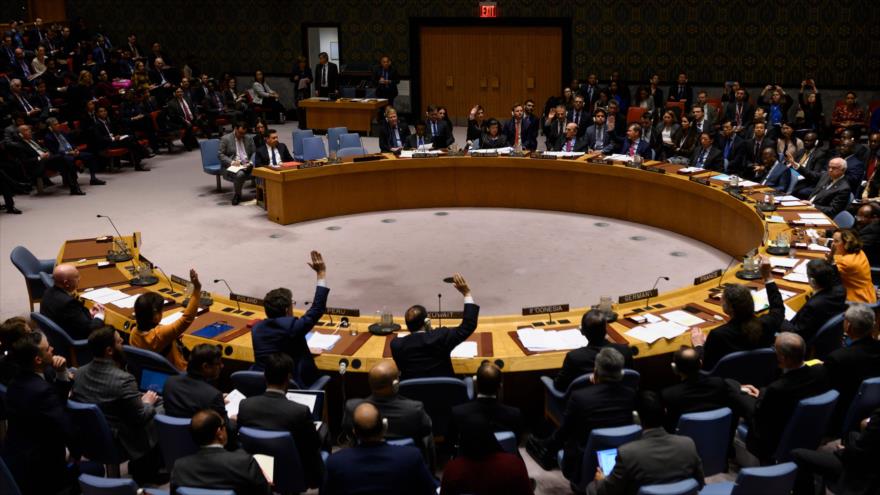Una votación de los miembros del Consejo de Seguridad de las Naciones Unidas, 28 de febrero de 2019. (Foto: AFP)