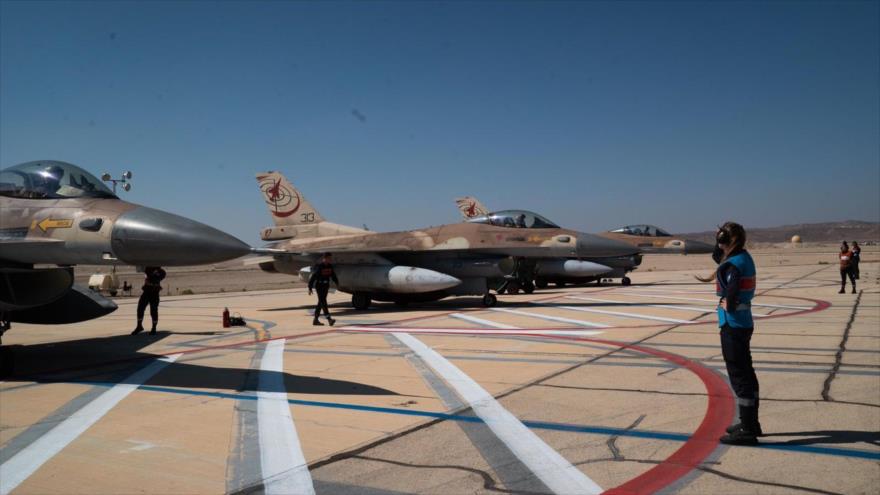Cazabombarderos F-16I de la fuerza aérea israelí, octubre de 2019.