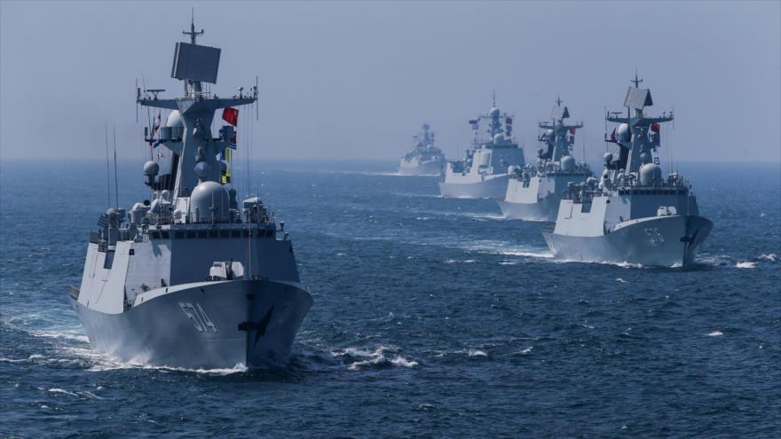 Un simulacro conjunto naval de Rusia y China en Zhanjiang, en la provincia de Guangdong, 19 de septiembre de 2016.