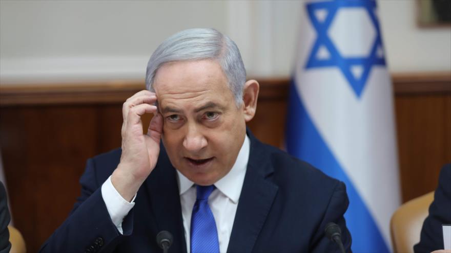 El primer ministro israelí, Benjamín Netanyahu, durante la reunión semanal del gabinete en Al-Quds (Jerusalén), 29 de diciembre de 2019. (Foto: AFP)