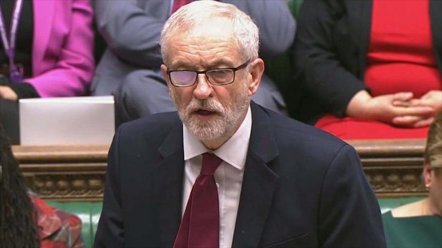 Jeremy Corbyn, el líder de los laboristas británicos, ante la Cámara de los Comunes en Londres, 19 de diciembre de 2018.