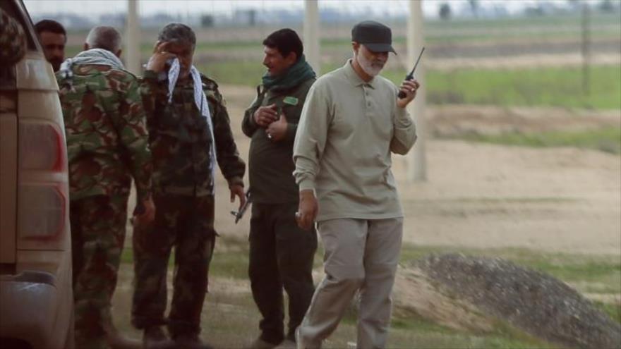 Comandante de las Fuerzas de Quds del Cuerpo de Guardianes de la CGRI de Irán, el general Qasem Soleimani, en una operación antiterrorista en Siria.