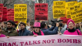 Ataque en Irak desata masivas protestas en varias ciudades de EEUU