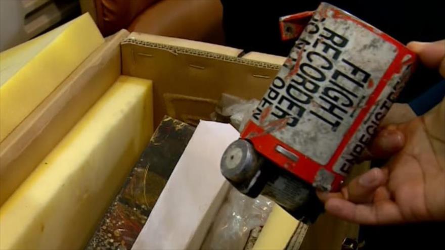 La caja negra del avión siniestrado de la aerolínea ucraniana que se estrelló cerca de Teherán, capital de Irán, 10 de enero de 2020. (Foto: AFP)