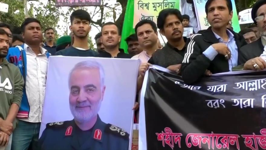 Miles de bangladesíes repudian asesinato de Soleimani por EEUU