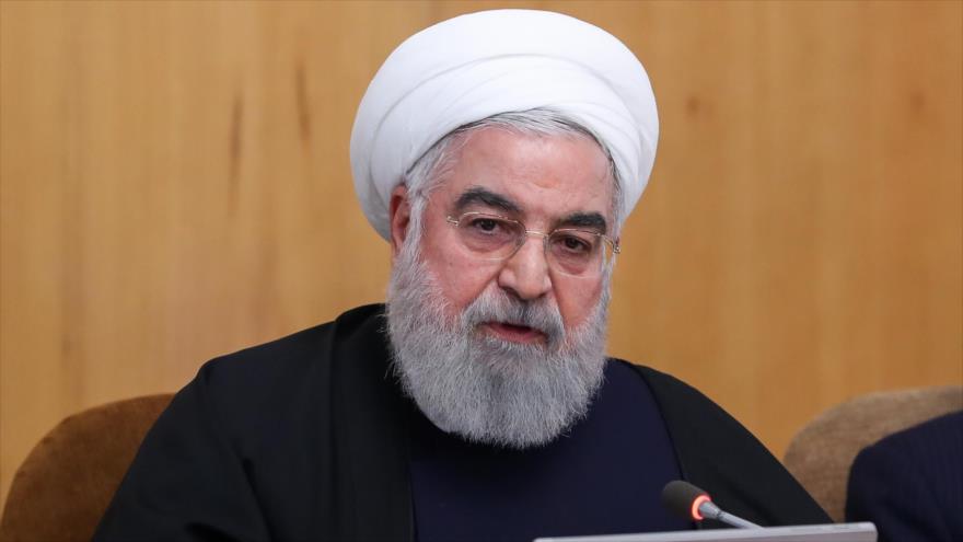El presidente de Irán, Hasan Rohani, en una reunión de gabinete en Teherán, capital persa, 8 de enero de 2020. (Foto: president.ir)