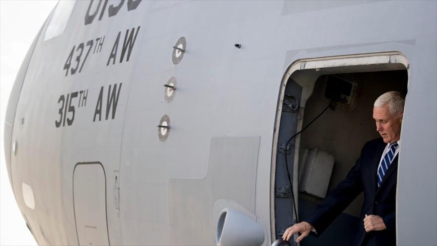 El vicepresidente de Estados Unidos, Mike Pence, en una visita a la base Ain Al-Asad en Irak, 23 de noviembre de 2019. (Foto: AP)
