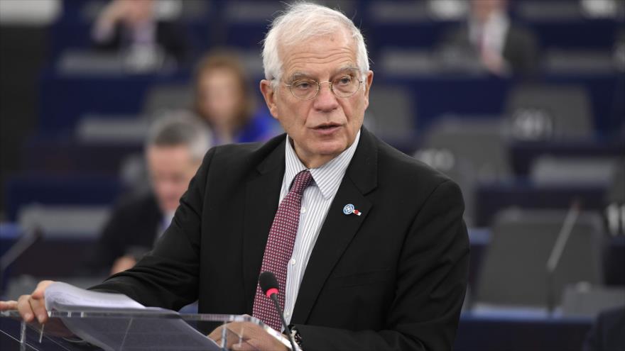 El jefe del Servicio de Acción Exterior de la UE, Josep Borrell, ofrece un discurso ante la Eurocámara, Strasbourg (Francia), 14 de enero de 2020. (Foto: AFP)
