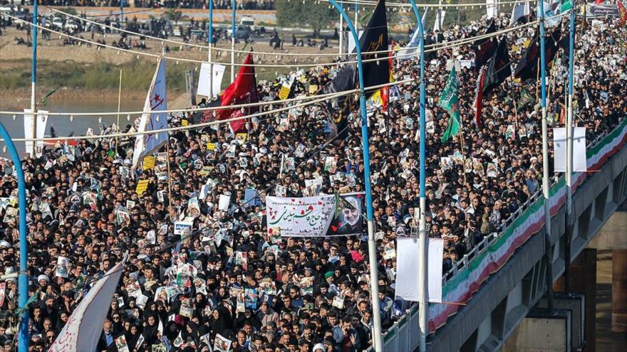 Irán: 25 millones de personas participaron en funeral de Soleimani