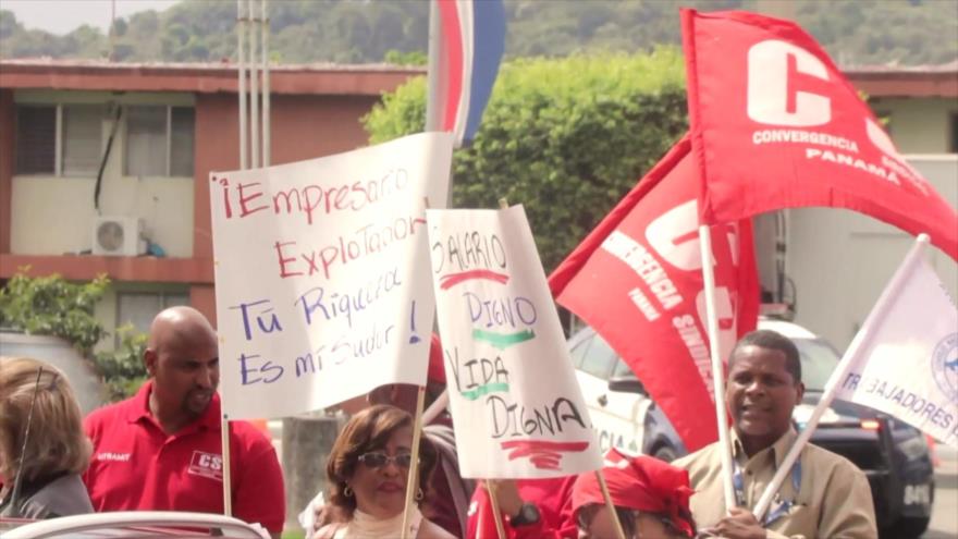 Trabajadores arremeten contra ajuste salarial en Panamá