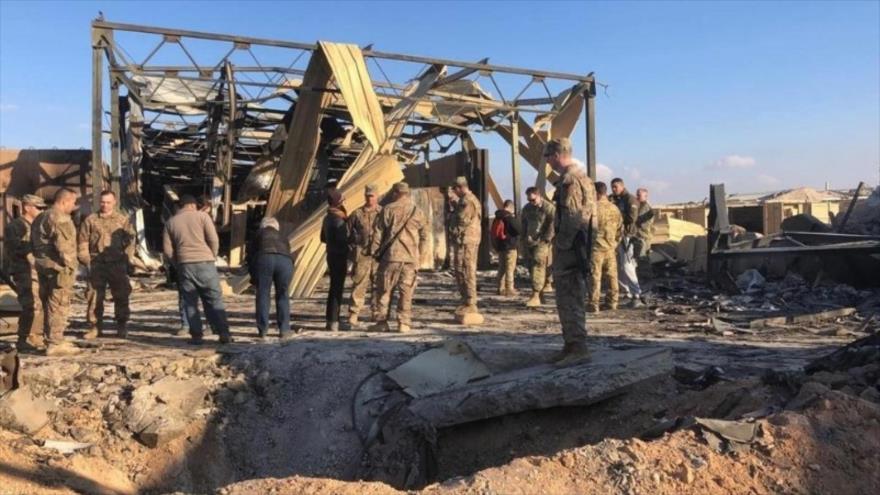 Soldados del Ejército de EE.UU. en la base Ain Al-Asad, en la provincia iraquí de Al-Anbar.