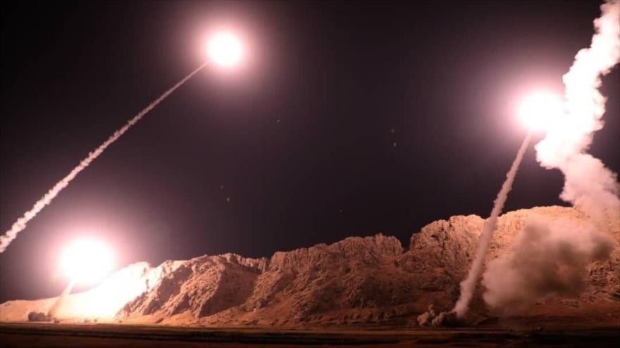 Irán lanza ataques con misiles contra bases de EE.UU. en Irak, 8 de enero de 2020.