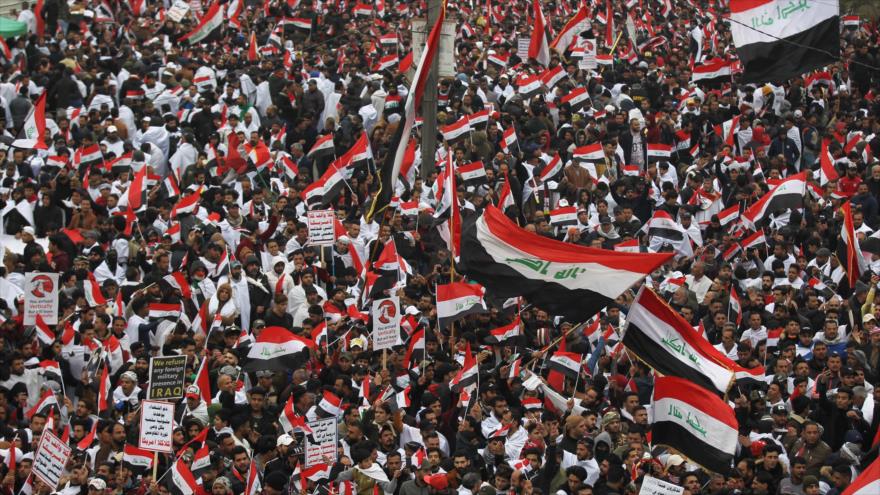 En imágenes, marcha de los iraquíes contra la ocupación de EEUU | HISPANTV