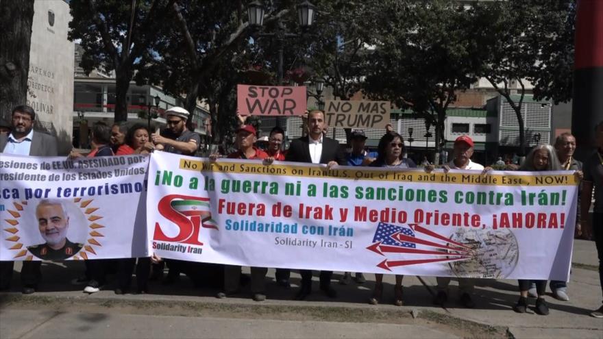 Venezolanos gritan: No a la Guerra de Estados Unidos contra Irán
