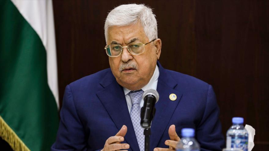 El presidente palestino, Mahmud Abás, ofrece un discurso en la Cisjordania ocupada, 3 de octubre de 2019. (Foto: AFP)