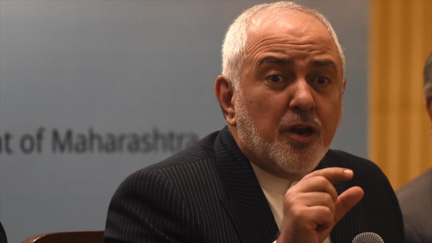 Canciller iraní, Mohamad Yavad Zarif, ofrece declaraciones en un foro en La India, 17 de enero de 2020. (Foto: AFP)