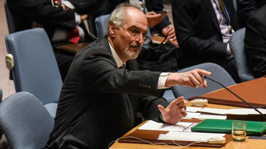 El embajador de Siria ante la ONU, Bashar al-Yafari, durante una reunión del ente en Nueva York, EE.UU. (Foto: Reuters)
