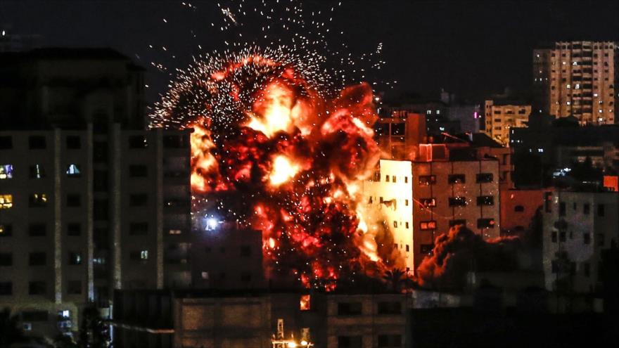 Los cazas israelíes bombardean la Franja de Gaza, 4 de mayo de 2019. (Foto: AFP)