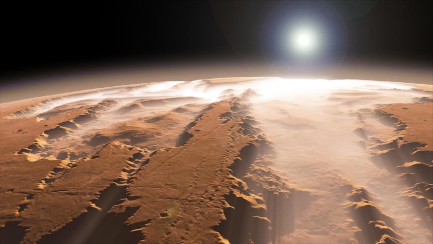 Imagen fantástica del polo norte de Marte.