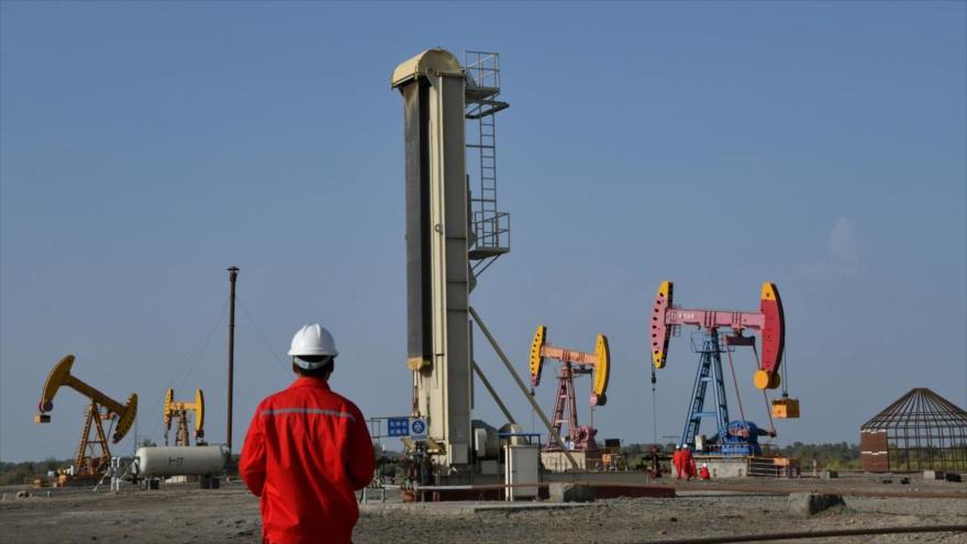 Un yacimiento petrolero de la Corporación Nacional de Petróleo de China (CNPC) en Bayingol, en el oeste del país asiático.