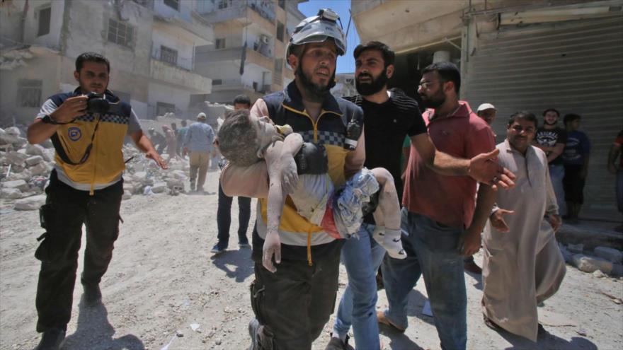 Cascos blancos planean ataque en Idlib que implica a 200 personas | HISPANTV