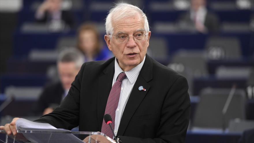 El jefe de la Diplomacia de la Unión Europea (UE), Josep Borrell, habla en Estrasburgo, este de Francia, 14 de enero de 2020. (Foto: AFP)