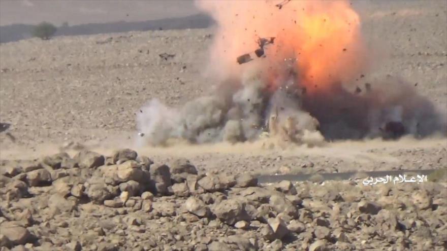 Vean cómo Ansarolá destruye vehículos y mata a mercenarios saudíes | HISPANTV