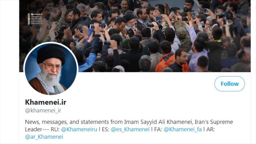 Perfil del Líder de la Revolución Islámica de Irán, el ayatolá Seyed Ali Jamenei, en Twitter.