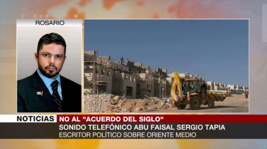 Tapia: ‘Acuerdo del siglo’ de EEUU legitima genocidio de palestinos