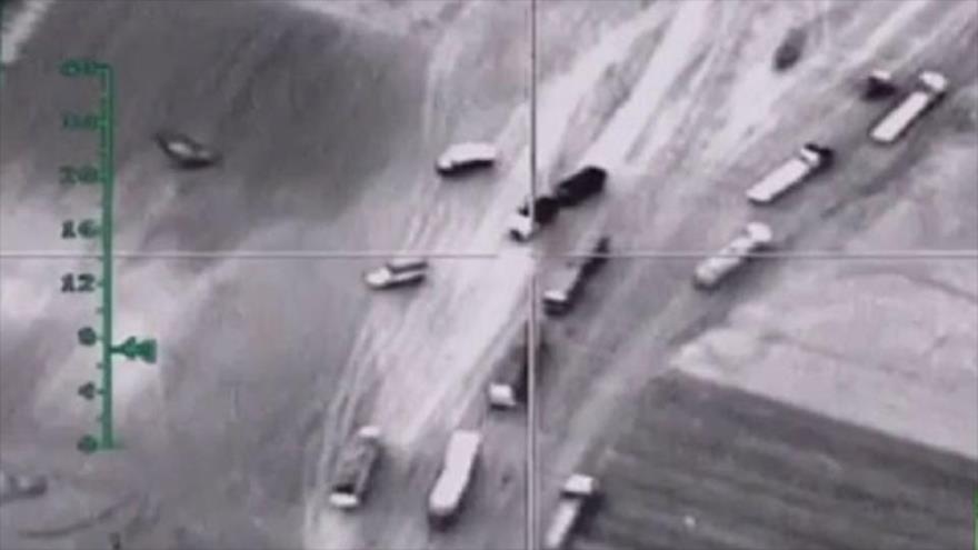 Vídeo: Fuerza Aérea rusa monitorea convoy militar turco en Siria