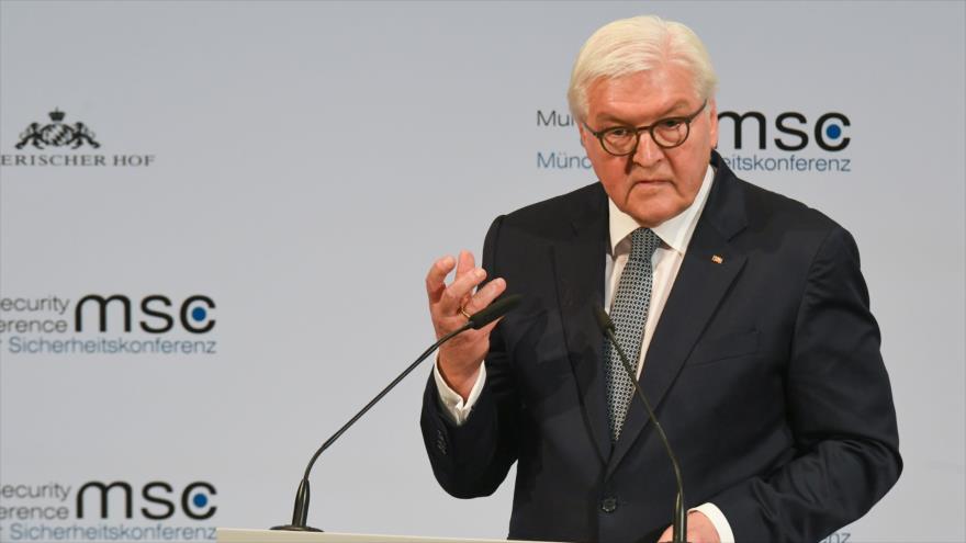 El presidente alemán, Frank-Walter Steinmeier, en la 56.ª Conferencia de Seguridad de Múnich 2020, Múnich (sur de Alemania), 14 de febrero de 2020. (Foto: AFP)