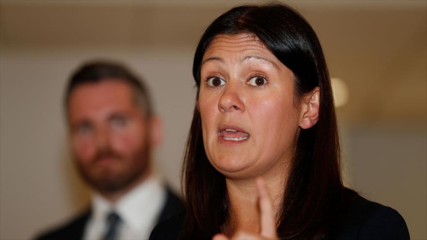 La candidata a la presidencia del Partido Laborista del Reino Unido, Lisa Nandy, pronuncia un discurso en Londres, la capital, 13 de enero de 2020. (Foto: AFP)