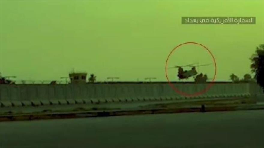 Vídeo muestra cómo Hezbolá iraquí vigila un helicóptero de EEUU