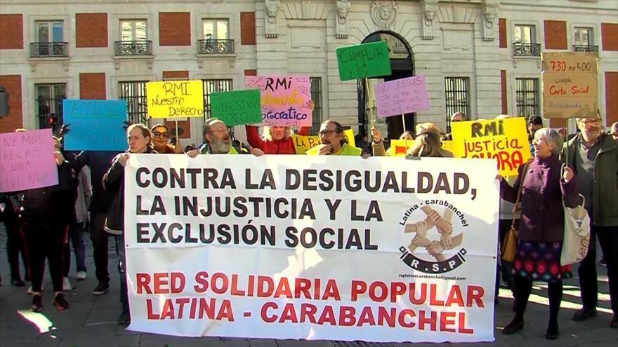 Españoles exigen el derecho a la Renta Mínima de Inserción