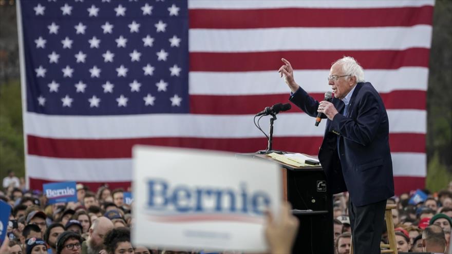 El senador judío de EE.UU. Bernie Sanders en un acto electoral en Austin, capital del estado de Texas, 23 de febrero de 2020. (Foto: AFP)
