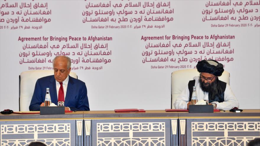 EEUU y Talibán firman acuerdo de paz para salida de tropas de EEUU
