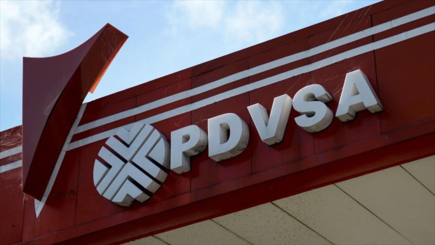 El logo de la compañía estatal Petróleos de Venezuela (PDVSA) en Venezuela.