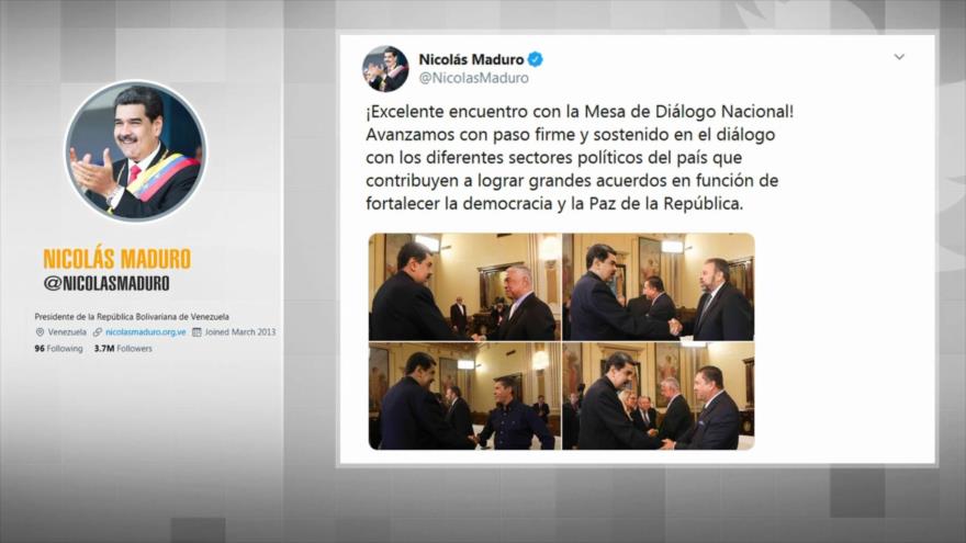 Maduro y la oposición se reúnen en la Mesa de Diálogo Nacional